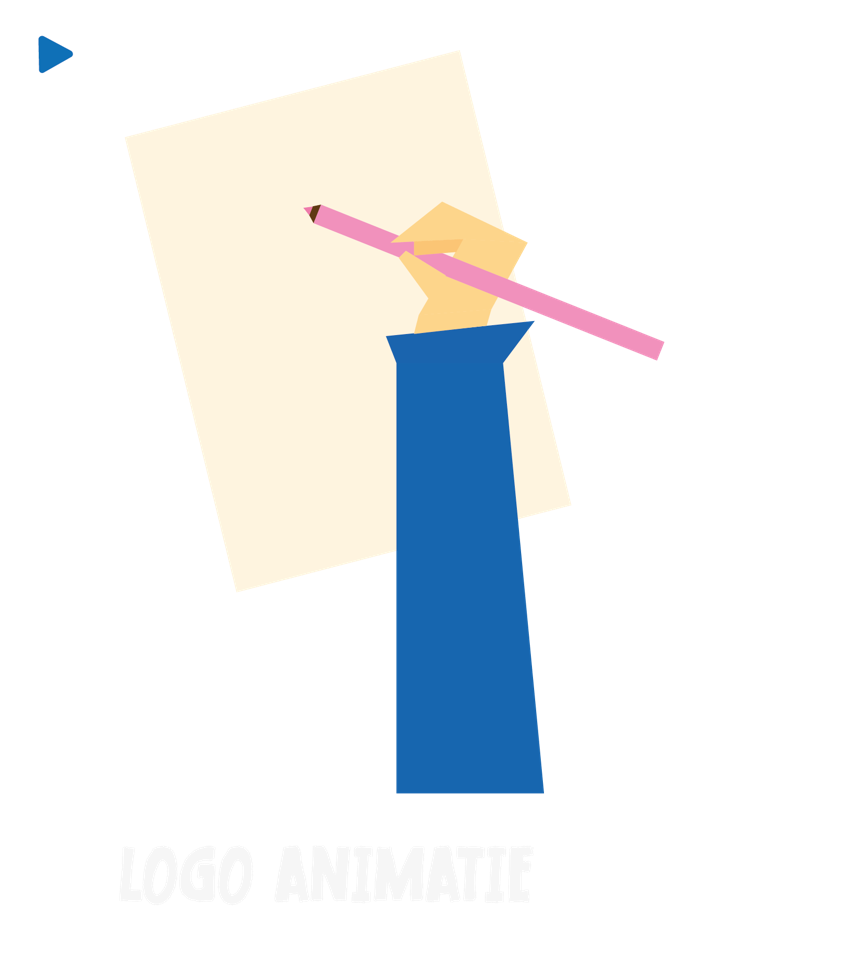 Illustratie van een hand die tekent voor een animatie